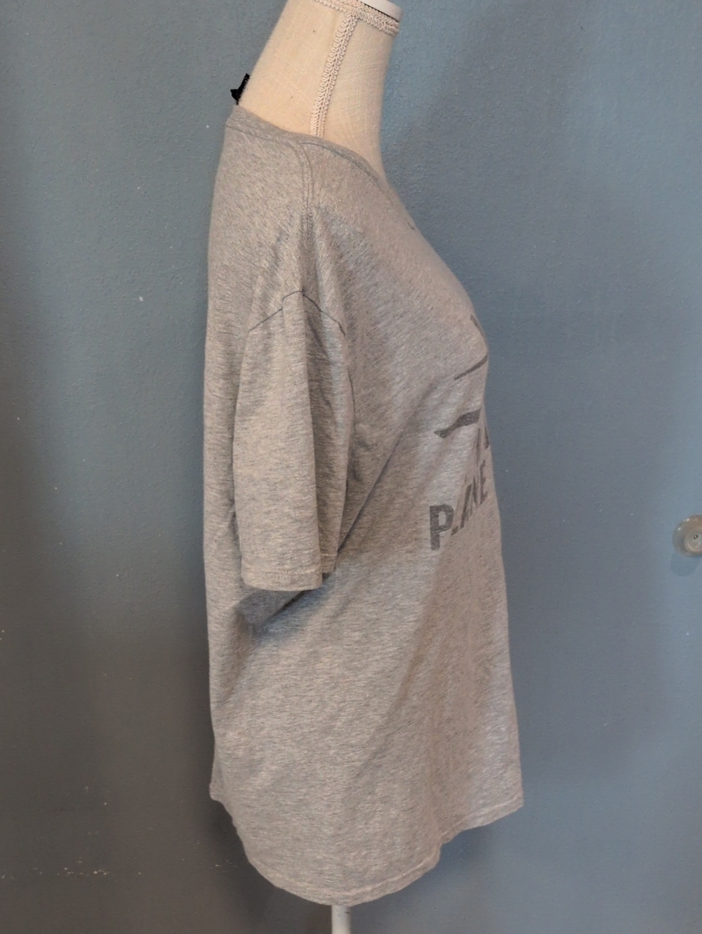 District I'm Just Plane Crazy Tee Shirt Cotton Blend Novelty Top Relaxed Fit - Picture 5 of 7